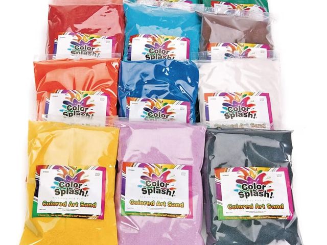 Lot 96-177158 - S&amp;S Worldwide Color Splash! Art Sand Asst. 24 lbs! For Sand Art Layering in Bottles, Decorating ...