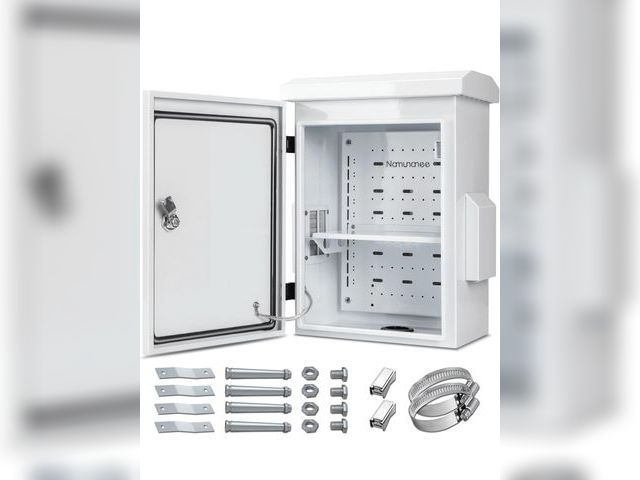 Lot 96-190006 - Outdoor Electrical Box, Cold-Rolled Steel Plate, Aluminum Alloy Back Beam, One-Piece Ventilation Des...