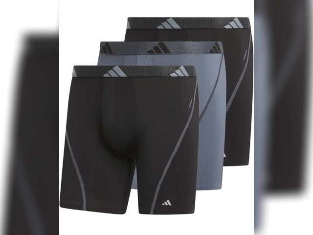 Lot 96-179061 - adidas Men's Performance Athletic Mesh Boxer Brief Underwear 3-Pack, Moisture Wicking, Sport Comfort...