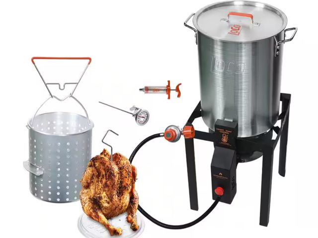 Lot 96-188908 - LOCO 30 qt. Sure Spark Turkey Fryer MSRP $129 New, open box