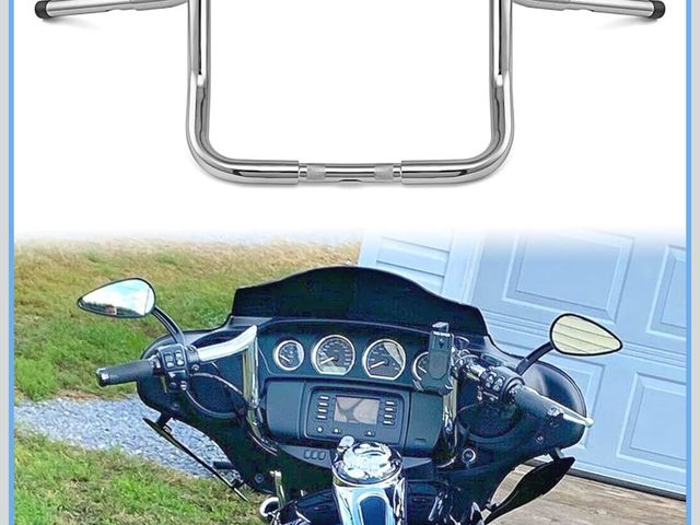 Lot 96-210753 - Appears to be Mofun Chrome 12" Rise Handlebar 1-1/4" Bagger Handlebar Ape Hanger Compatible with Har...