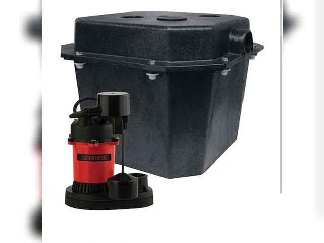 Lot 96-211295 - Red Lion 1/3 HP 3200 gph Thermoplastic Vertical Float Switch AC Sump Pump Lightly used untested MSRP...