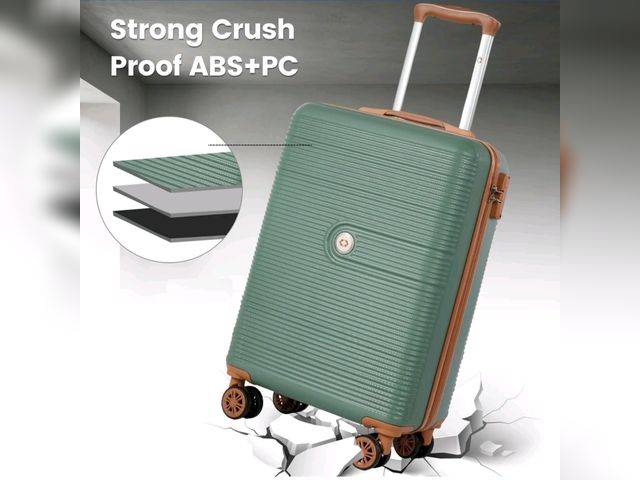 Lot 96-233217 - Travelhouse Hardside Spinner Carry on Luggage, Green  New