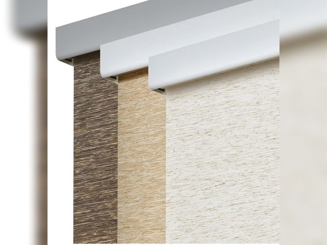 Lot 96-187416 - Persilux Free-Stop Cordless Roller Shades for Windows (Cream 23"W x 72"H) Natural Woven Fabric Light...