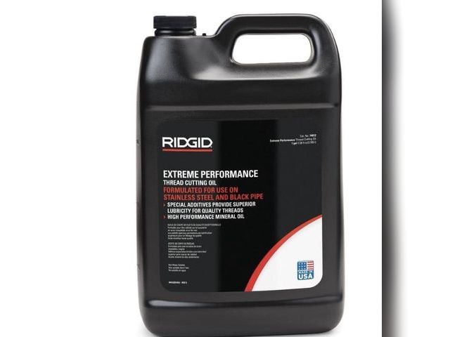 Lot 96-182369 - RIDGID 1 Gal. Dark Pipe Threading Oil, Low Odor &amp; Anti-Mist Formulation for Pipe Cutting Dies/Th...
