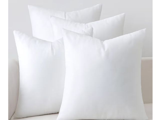 Lot 96-190051 - MIULEE Pillow Insert 18x18 Inch Set of 4, Decorative Square Throw Pillow Inserts, Premium Fluffy Pil...