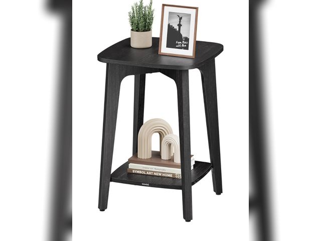 Lot 96-174265 - VASAGLE MAEZO Collection - Side Table, 2-Tier Small Square End Table, Nightstand with Tapered Legs, ...