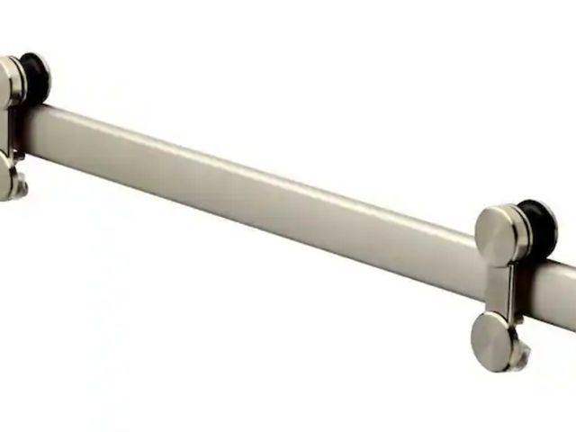 Lot 96-167827 - Delta
48-60 in. W Contemporary Frameless Sliding Shower Track Assembly Kit in Nickel (For 1/4 in. (6...