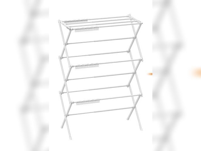 Lot 96-179313 - 3 Tier Drying Rack Clothing,Foldable &amp; Portable Clothes Drying Rack,Space-Saving Design, Indoor ...