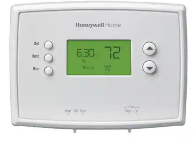 Lot 96-191223 - Honeywell Home
5-2 Day Programmable Thermostat with Digital Backlit Display
New
