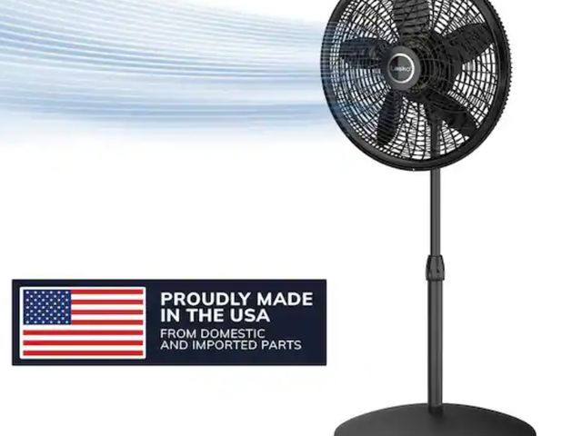 Lot 96-163345 - Lasko
Cyclone 18 in. 3 Speed Oscillating Pedestal Fan for Home in Black with Adjustable Height, Tilt...