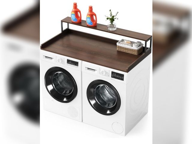Lot 96-176732 - SpaceAid 2-Tier Washer Dryer Countertop, Laundry Topper with Rack Shelf 54" Width x 27.5" Depth x 10...