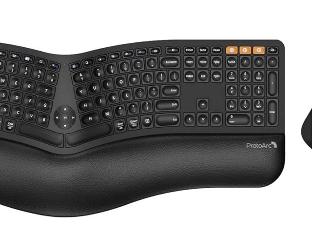 Lot 96-170300 - ProtoArc Ergonomic Wireless Keyboard Mouse, EKM01 Plus Full Size Ergo Bluetooth Keyboard Mouse Combo...