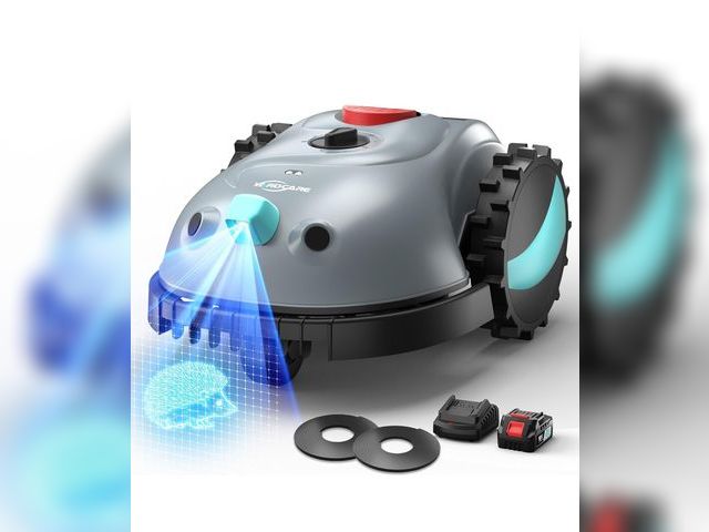 Lot 96-209714 - V100 Robot Lawn Mower with HD Vision Navigation, Smart Obstacle Detection, Collision Sensors, Adjust...