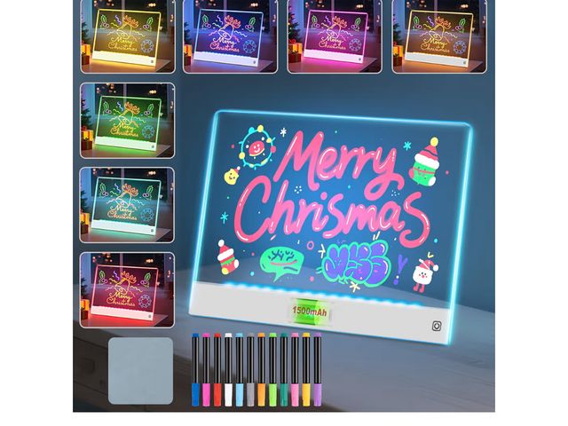 Lot 96-190647 - LED neon drawing board for kids may vary from stock photo New