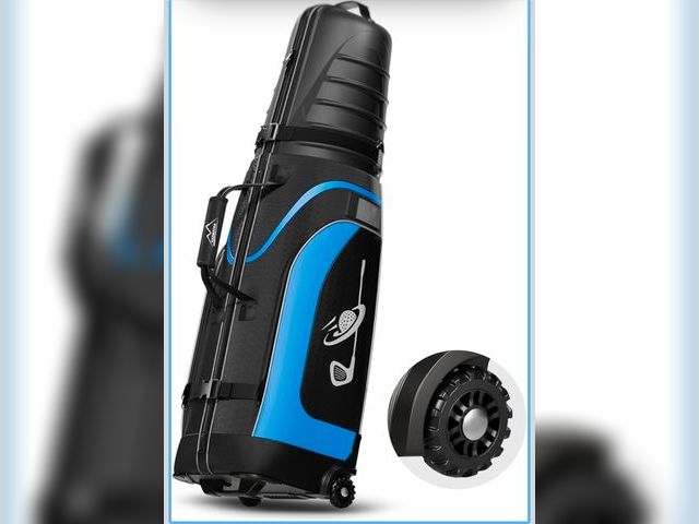 Lot 96-176097 - M KARMATER Golf Travel Bags for Airlines with Wheels - Foldable Hard Case with ABS Top and 1680D Hea...