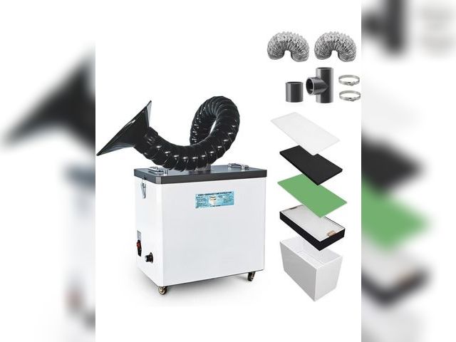 Lot 96-178204 - Adjustable 245W Fume Extractor with 5 Stage Filters Welding Smoke Extractor Purifier DTF Fume Extrac...