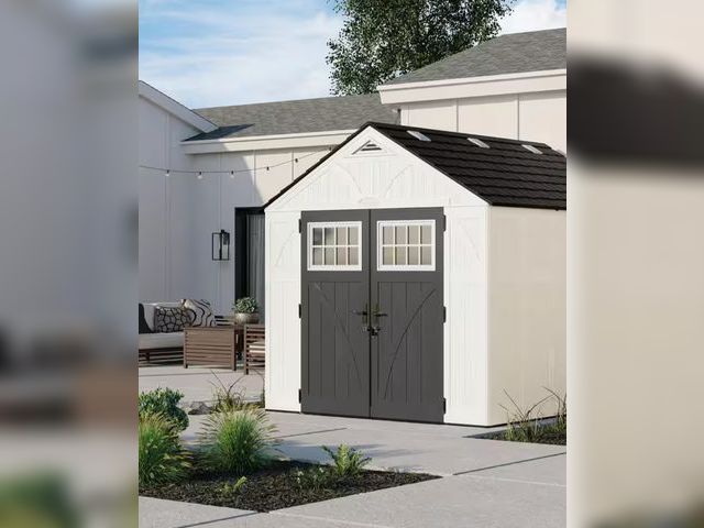 Lot 96-173927 - Suncast
Tremont 8 ft. W x 10 ft. D Plastic Resin Storage Shed with Floor (86 sq. ft.) in Ice Cube (W...