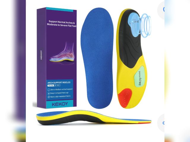 Lot 96-230884 - Kekoy Orthopedic Insoles for Plantar Fasciitis Arch Support Small New