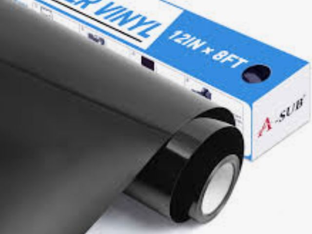 Lot 96-192902 - 5 packs of JAVIGA Black Heat Transfer Vinyl, 10ft x 12" Black Iron on Vinyl Roll for Cricut Cutting ...