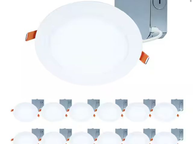 Lot 96-162648 - 12 Pack HALO
HLBE 6 in. Ultra-Slim Downlight 3000K Fixed CCT New Construction/Remodel Integrated LED...