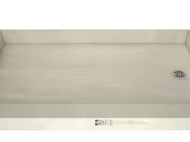 Lot 96-167271 - Tile Redi Redi Base 30 in. x 60 in. Single Threshold Shower Base with Right Drain and Polished Chrom...