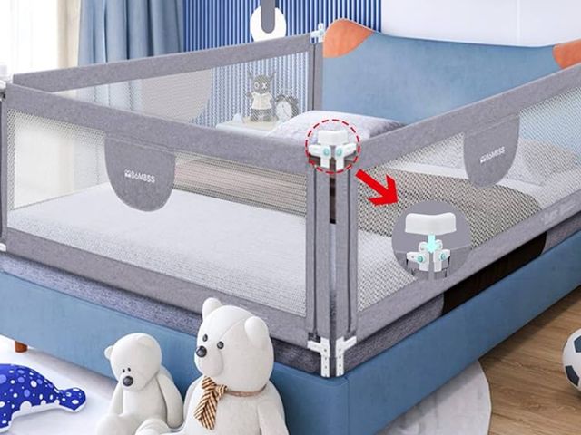 Lot 96-175700 - MBQMBSS 52'' Bed Rail for Toddlers, Baby Bed Guard Rails - Fit for Wide Side of Full Size Bed, Extra...