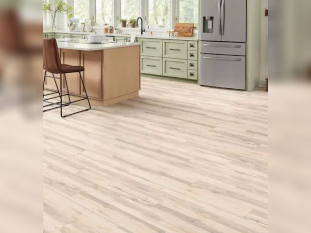 Lot 96-176577 - Approximately 301 ft² Lifeproof Chevron Navarra Maple 22 MIL x 12 in. W x 28 in. L Click Lock Waterp...