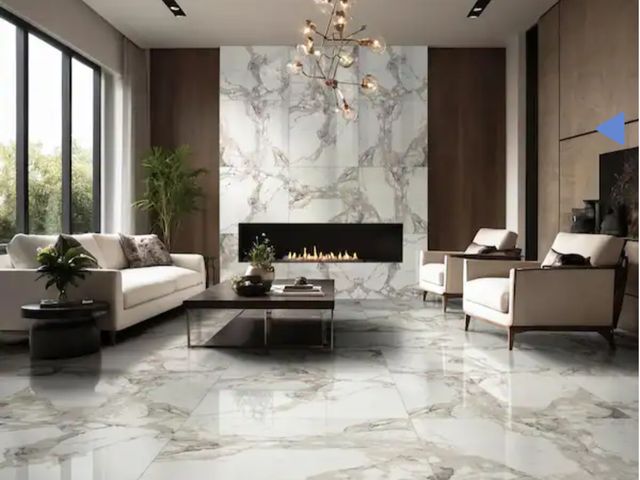 Lot 96-198152 - Approximately 555 ft² Home Decorators Collection Crystal Bianco 32 in. x 32 in. Polished Porcelain M...