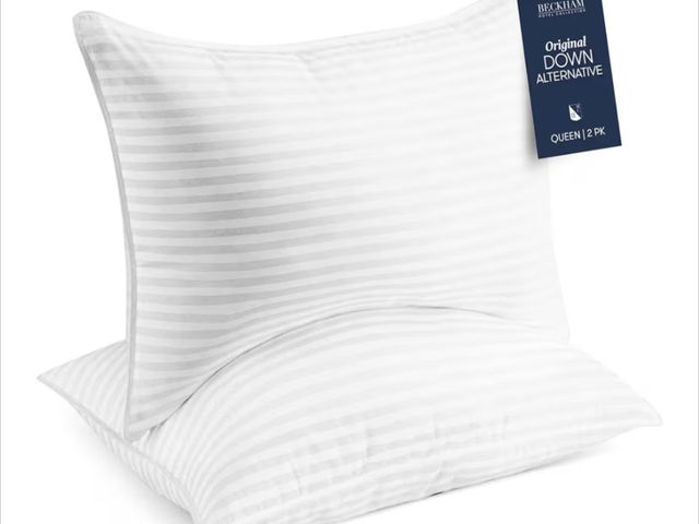 Lot 96-176180 - Beckham Hotel Collection Bed Pillows Standard/Queen Size Set of 2 - Original Down Alternative Pillow...