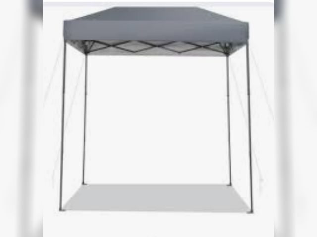 Lot 96-197607 - Costway 6.6 x 6.6 Outdoor Pop Up Canopy Tent, Gray 
New