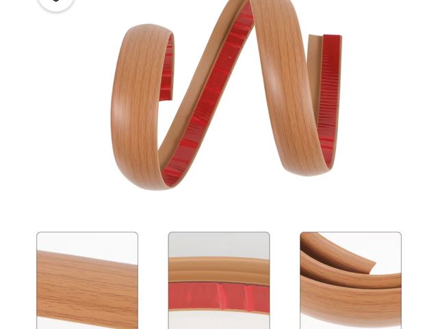 Lot 96-230883 - Raindrops 1Pack Self Adhesive Transition Strips for Home Use Yellow Oak Wood 39.30X1.57X0.39in new
