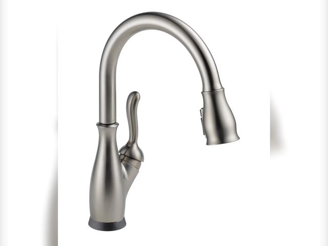 Lot 96-181403 - Delta Leland Touchless Kitchen Faucet with Touch Technology, Brushed Nickel Kitchen Sink Faucet with...