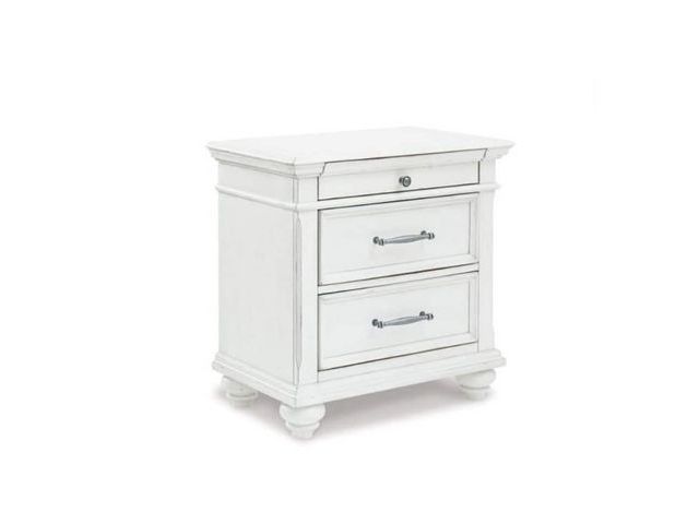 Lot 96-222097 - Signature DESIGN BY ASHLEY
Kanwyn Distressed White 3
Drawer Nightstand MSRP $278.09 New
