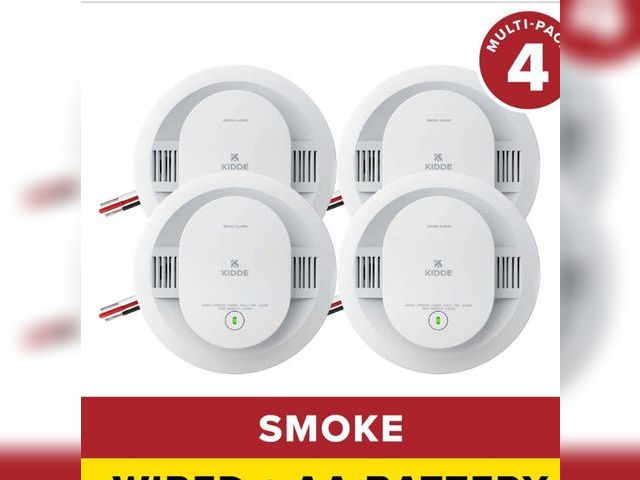 Lot 96-192411 - Kidde Hardwired Interconnected
Smoke Detector with Photoelectric Sensor (4-Pack) MSRP $109 New