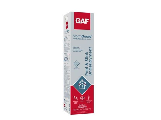 Lot 96-188920 - GAF StormGuard 200 sq. ft.
Synthetic Patterned-Surface
Peel and Stick Roof Leak Barrier Roll MSRP $1...