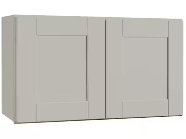 Lot 96-182131 - Hampton Bay
Shaker 30 in. W x 12 in. D x 18 in. H Assembled Wall Bridge Cabinet in Dove Gray
New
MSR...