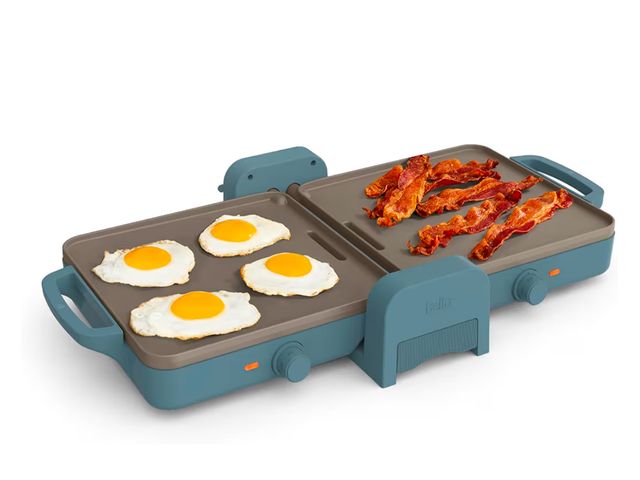 Lot 96-195223 - bella 10"x 20" Ceramic Fold-n-Store Dual Temp Griddle, Fits-anywhere™ Kitchenware, EverGood™ Ceramic...