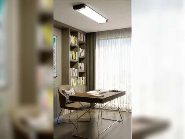 Lot 96-181876 - Commercial Electric
Moroccan 48 in. x 10 in. Dark Bronze CCT Selectable LED Flush Mount Ceiling Ligh...