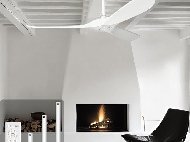 Lot 96-180875 - heimo 72 Inch white Ceiling Fan No Light,Indoor Outdoor 3 Blade Wood Ceiling Fans without Lights for...
