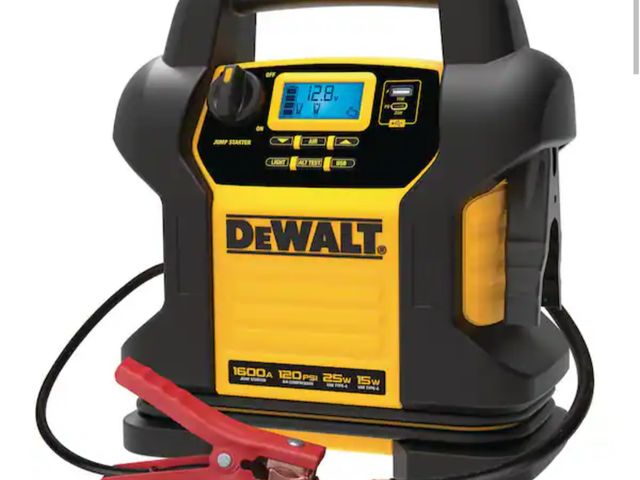 Lot 96-191684 - DEWALT 1600 Peak Amp Jump Starter with Digital Compressor and USB Power Bank Used untested