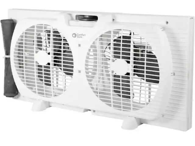 Lot 96-176993 - Comfort Zone
9 in. Electric Twin Window Fan with 3 Fan Speeds, Quiet Setting, White
New