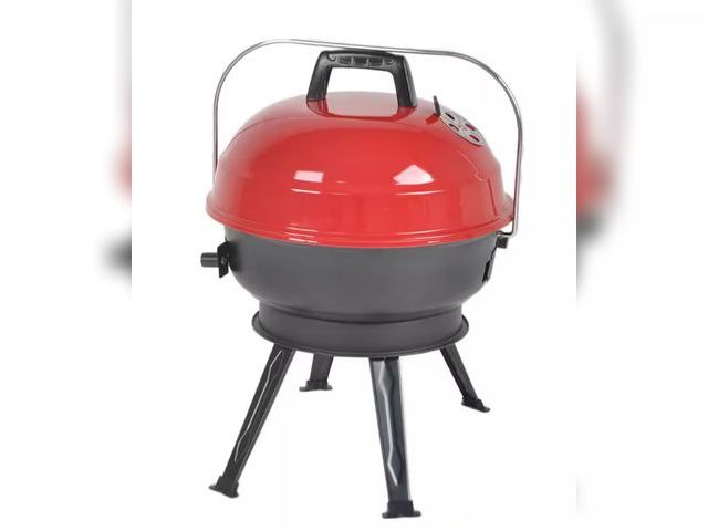 Lot 96-174618 - 14 in. Portable Charcoal Grill in Red New