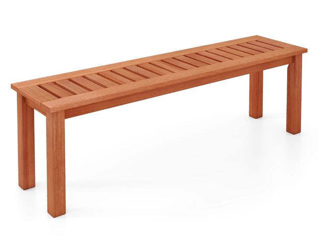Lot 96-192320 - 47 Inch Wood Bench, Slatted Seat, 2-Person, Teak
New