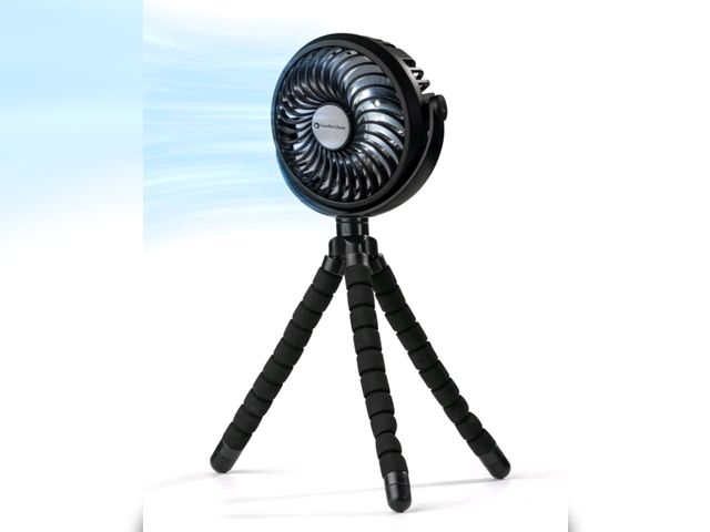Lot 96-232719 - Comfort Zone 4” Tri-Pod Stroller Fan, 3-Speed, Rechargeable, Flexible, Mini, Portable, 2-3 Hour Char...