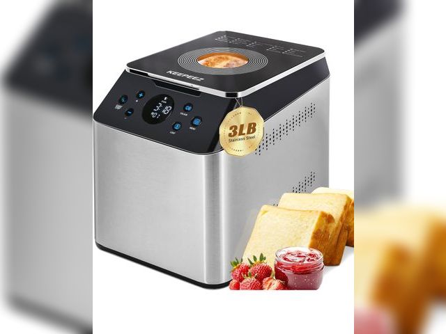 Lot 96-171120 - 3LB Larger &amp; 20-in-1 Ultra Quiet Bread Maker Machine, 850W Die-Cast Ceramic Pan Bread Machine wi...
