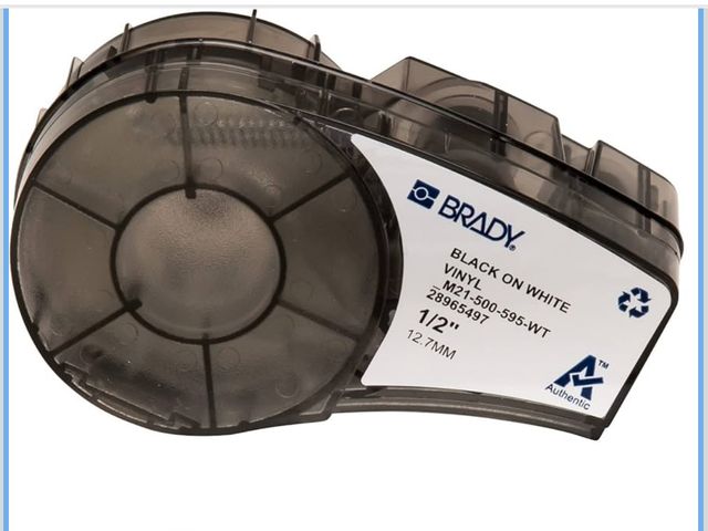 Lot 96-191178 - Brady Authentic (M21-500-595-WT) All-Weather Vinyl Label for Indoor/Outdoor ID, Lab and Equipment La...