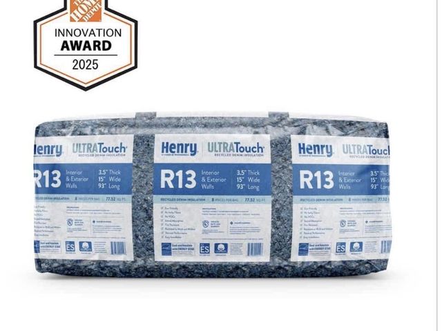Lot 96-221804 - Henry R-13 ULTRATouch Recycled
Denim Insulation Batt 15 in. × 93 in. New has a stick 5 day pickup