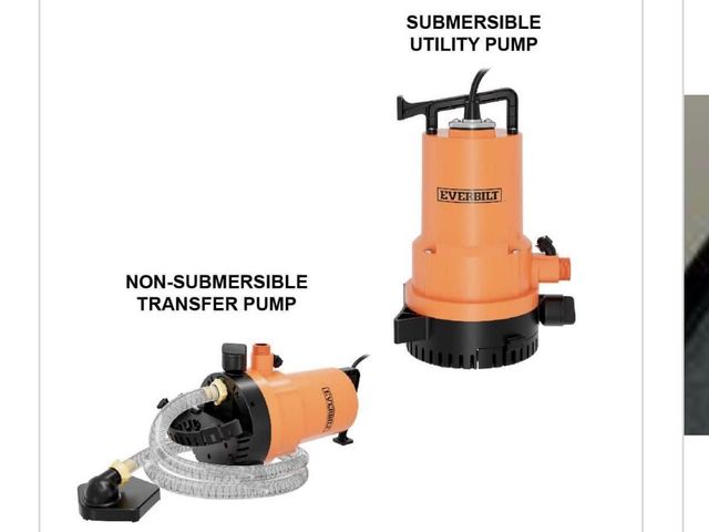 Lot 96-210890 - Everbilt 1/4 HP 2-in-1 Submersible
Utility and Transter Pump MSRP $119 New