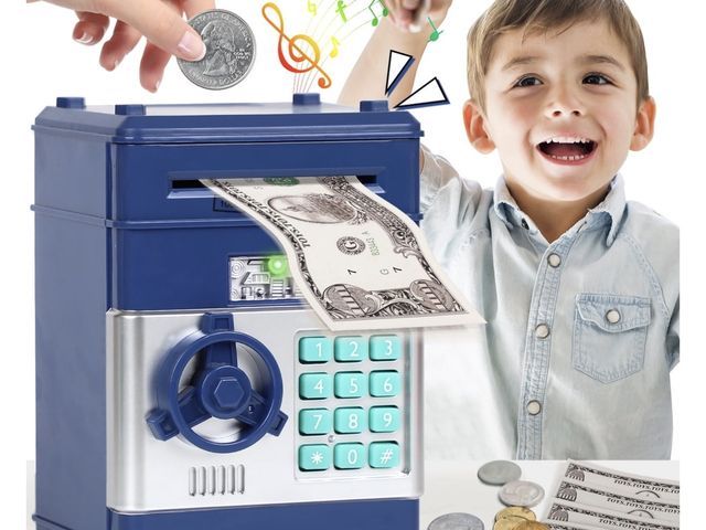 Lot 96-233177 - Piggy Banks for Kids, Money Bank, Piggy Bank for Boys Girls, Electronic Password Cash Coin Can ATM B...